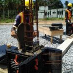 image: using pastic formwork to cast columns