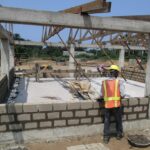 image: erecting wall at primary block