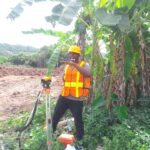 Construction Projects Manager setting out site