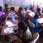 Teachers busy making phonics resources