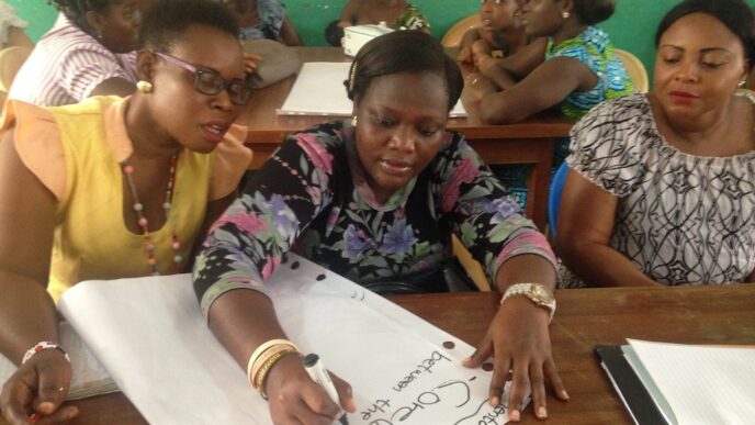 Teachers at Mentoring Meeting