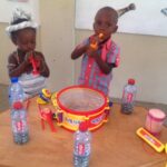playing in the music centre