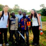 volunteer on construction site
