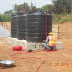 three black water tanks