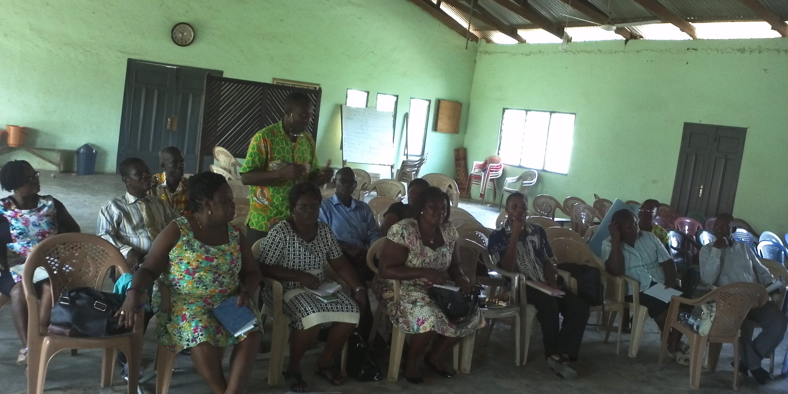 Sensitisation exercise in the Agona West District