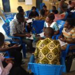 kindergarten teachers in a group discussion