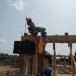 pouring concrete for upper ringbeam
