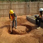 digging out for water tank