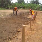 fencing being erected
