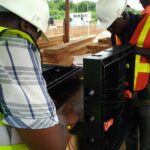 marking out plastic formwork