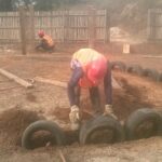 image: tyres in playground