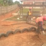 image: tyres in playground