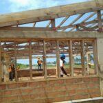 stud wall in ghanaian classroom