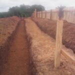 excavated trench for classroom foundation