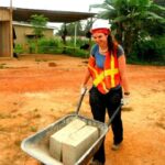 volunteer on construction site