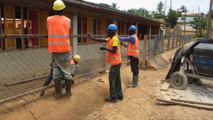 image: external teachin area underway