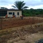 wooden formwork in Ghana